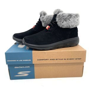 Skechers On the GO City 2 Suede Ankle Boots Womens 6.5 W Winter Wishes Black Box